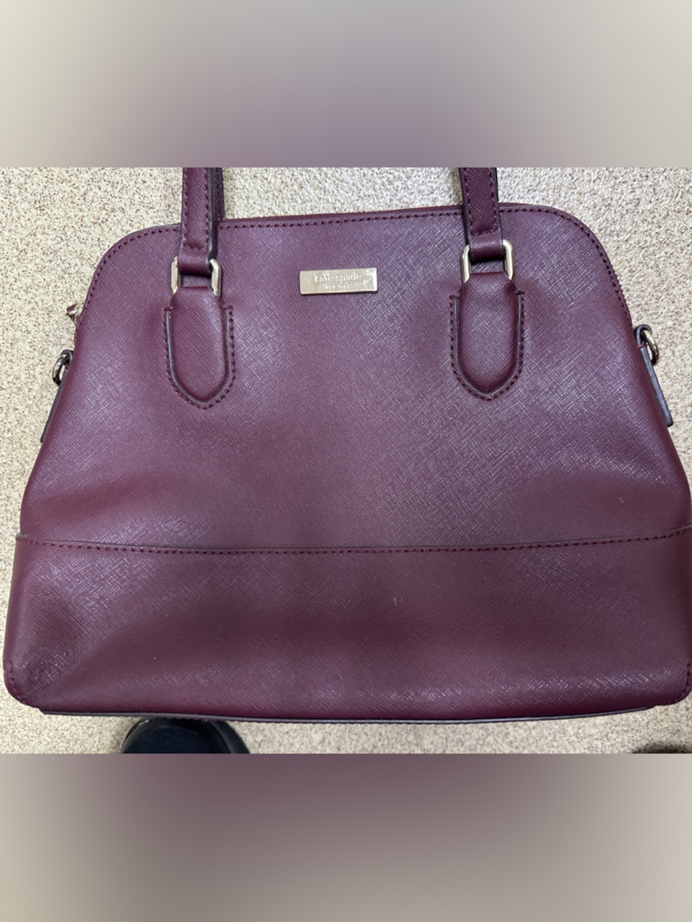 Kate Spade Plum Saffiano Leather Shoulder Bag